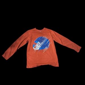 NWT Children's Place Orange Longsleeve Tshirt with Blue Football Helmet …